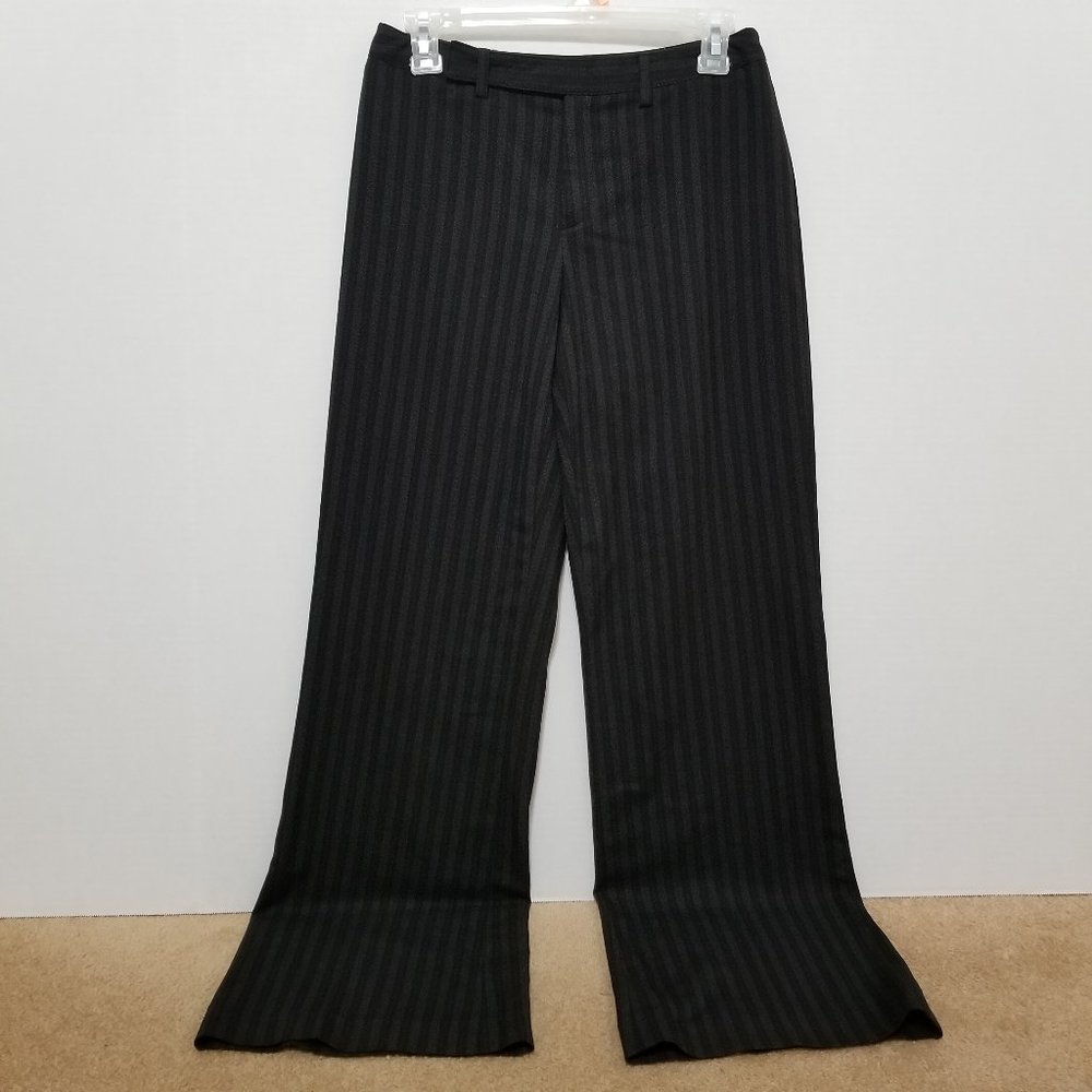 Nine West pants 2 striped wide leg flare work career business casual J32D2262